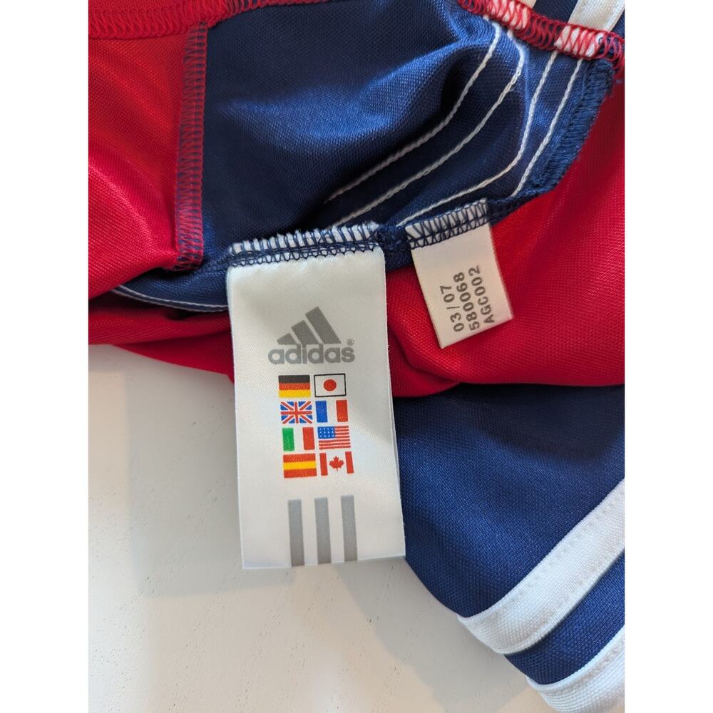 Adidas Men's XXL Vintage England Soccer Jersey Shirt #7 Beckham Red Blue - Picture 8 of 9